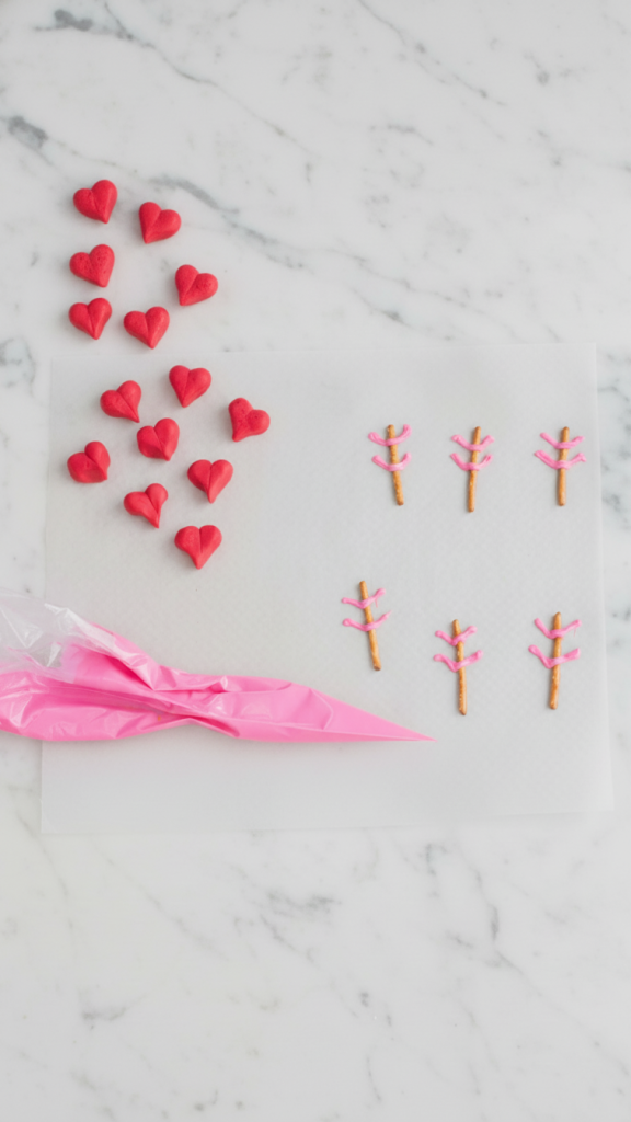 pretzels and pink piping bag