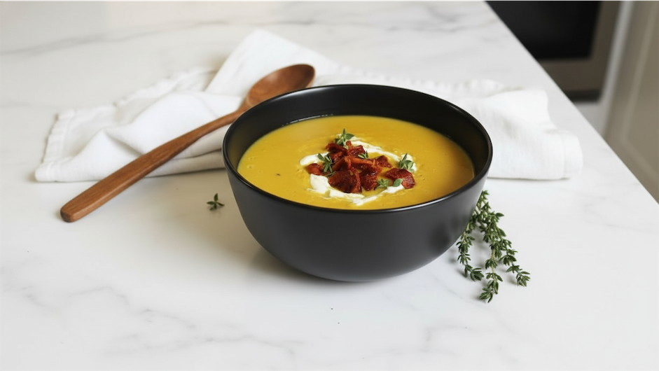 bacon and parsnip soup idea