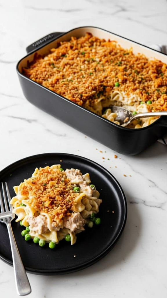 served up Tuna Noodle Casserole