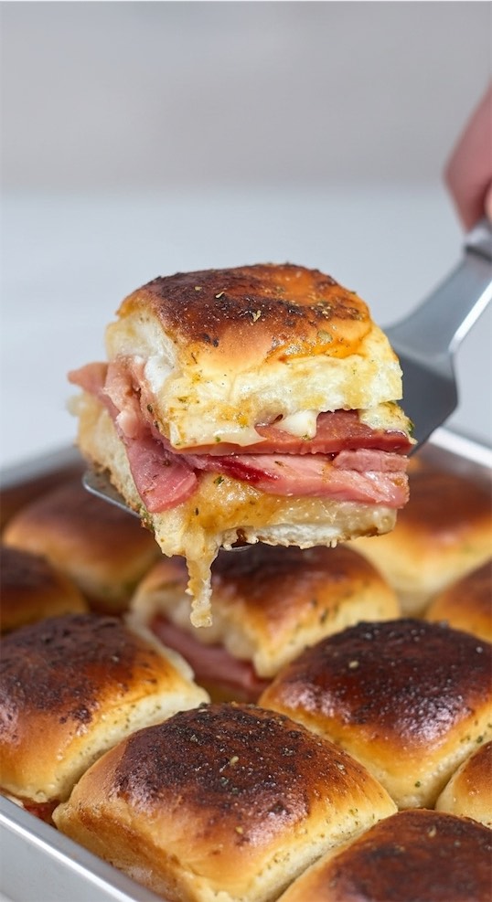 Honey Baked Ham Hawaiian Rolls baked