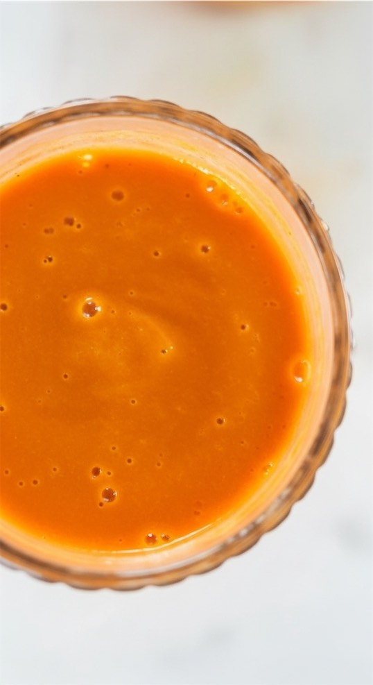 Peach Glaze in gass bowl