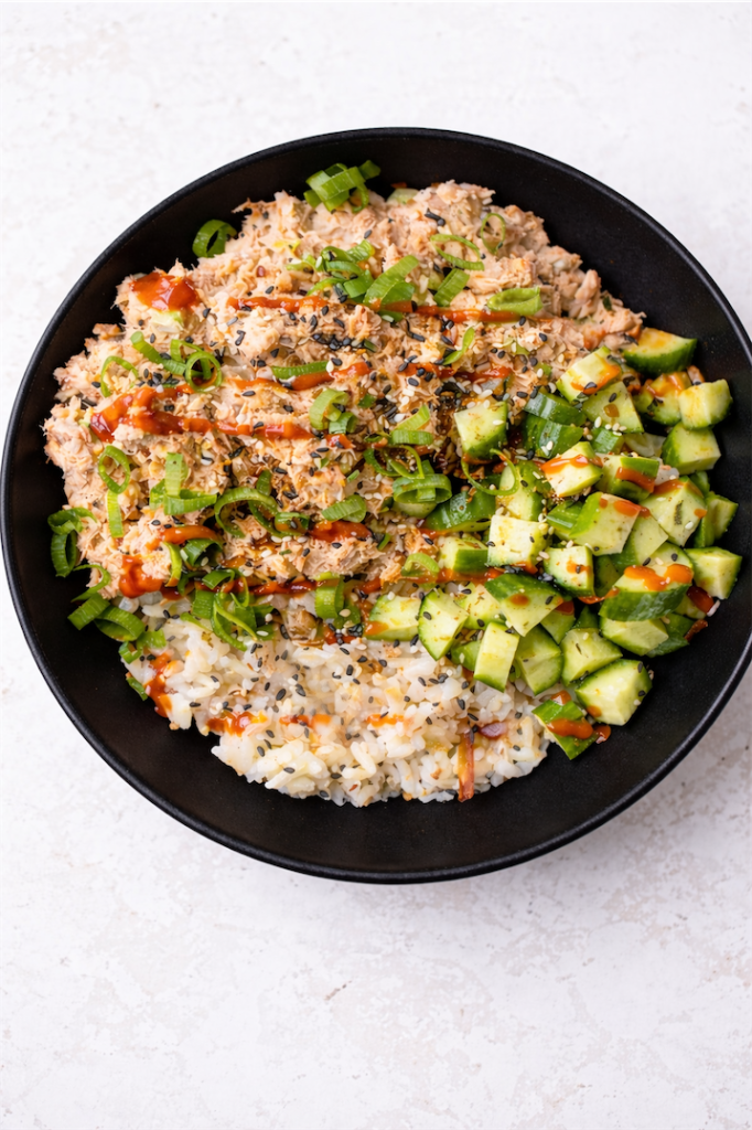Canned Salmon Poke Bowl