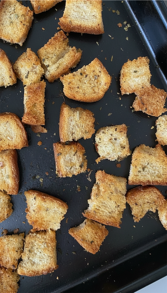 breaded croutons