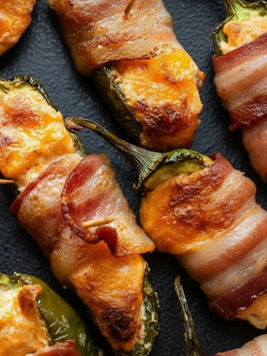 Bacon Wrapped Jalapeño Poppers