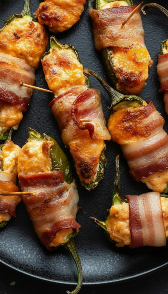 Bacon Wrapped Jalapeño Poppers