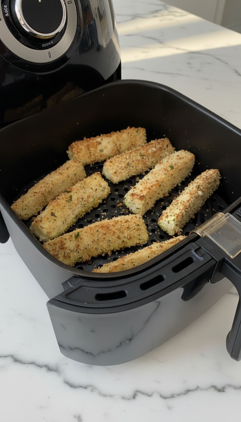 Crispy Zucchini Wedges in air fryer