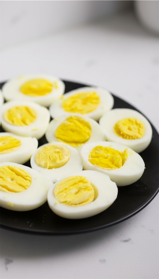 boiled eggs with yolk