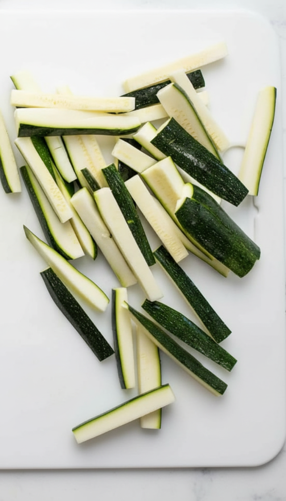 Zucchini Fries prepped 