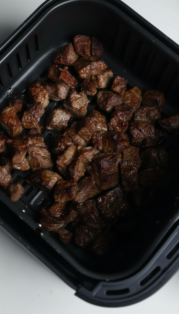 Simple Air Fryer Steak Bites cooked in air fryer