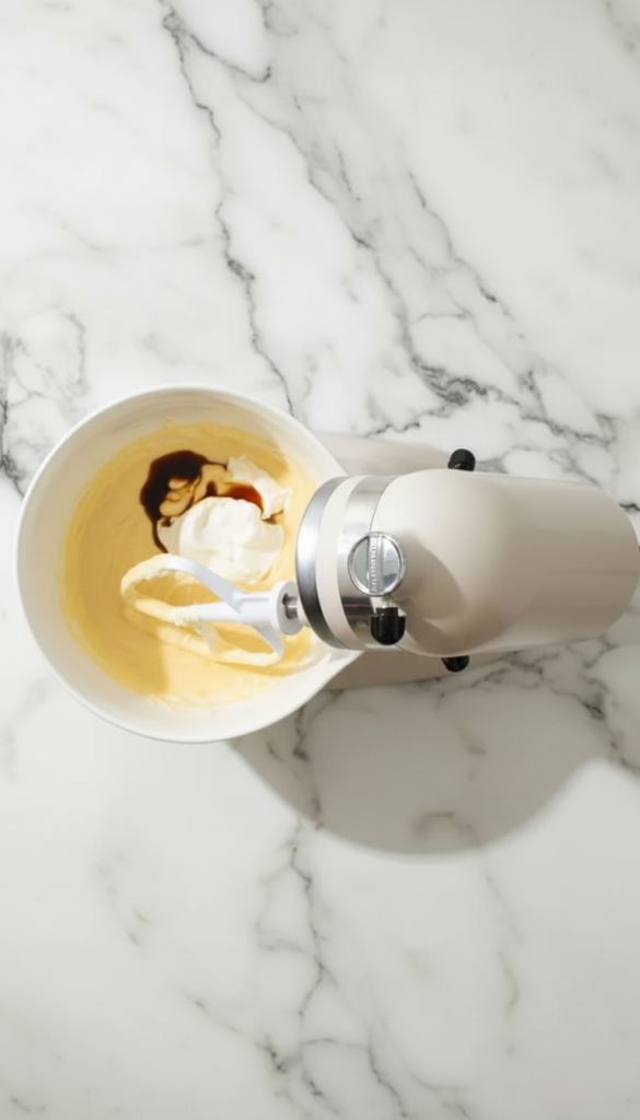 cheesecake mixture in white bowl