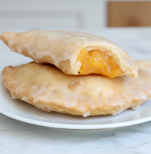 fried peach pies on plate