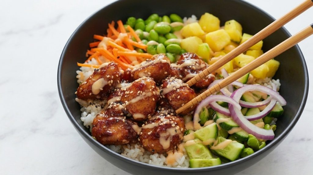 hawaiin chicken rice bowl