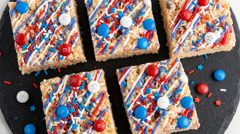 patriotic peanut butter rice krispie treats recipe