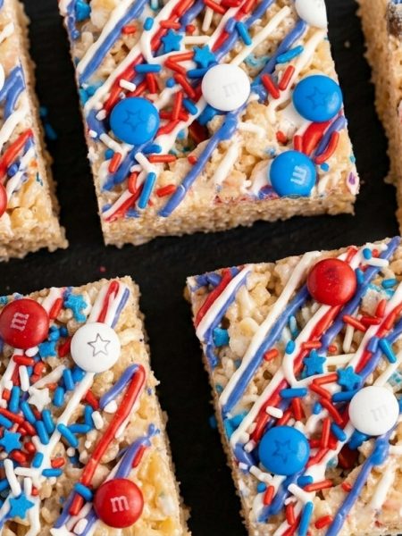 patriotic peanut butter rice krispie treats recipe
