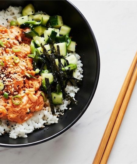 spicy tuna rice bowl