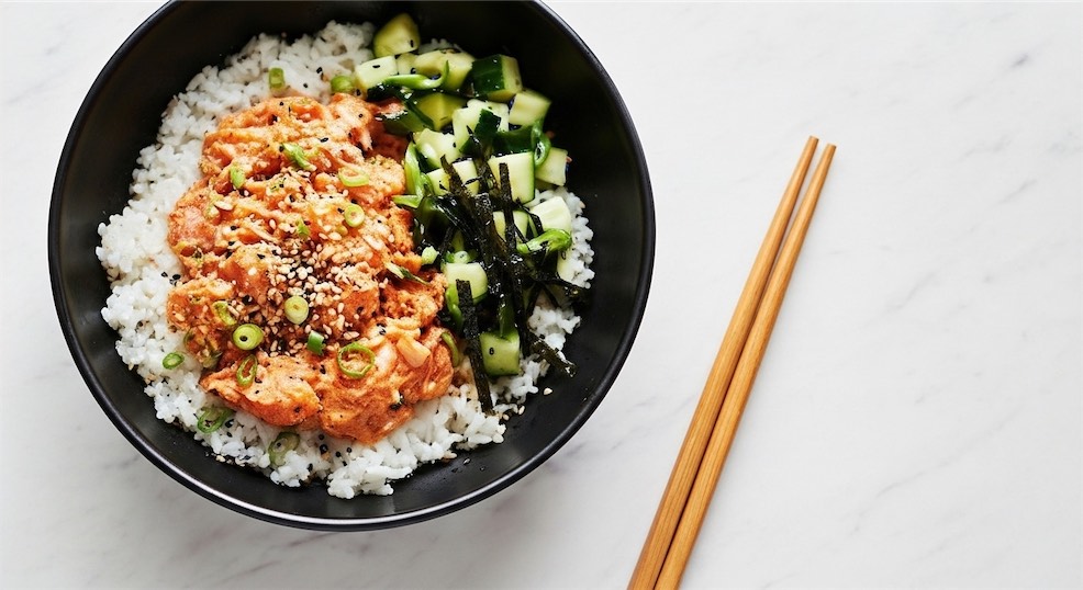 spicy tuna rice bowl