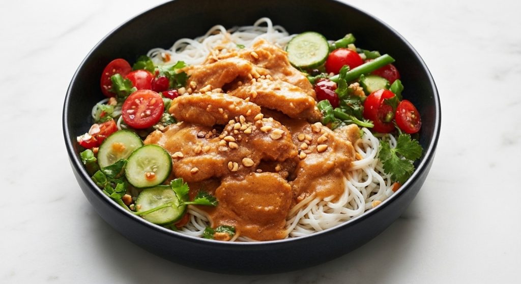 thai chicken noodle bowl