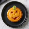 english muffin pumpkin pizza on plate
