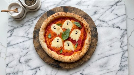 halloween ghost pizza idea