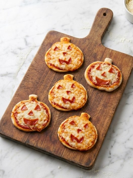 pumpkin shaped mini pizza recipe